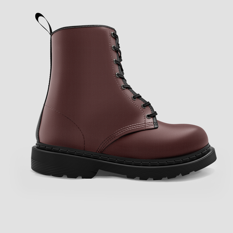 Image of Dark Brown Vegan Wo's Boots , Stylish , Classic Girls' Shoes , Unique