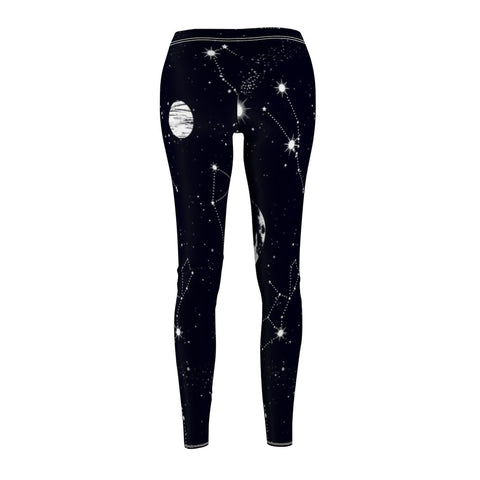 Image of Dark Galaxy Multicolored Outer Space Universe Women's Cut & Sew Casual Leggings,