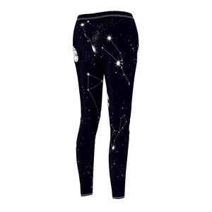 Dark Galaxy Multicolored Outer Space Universe Women's Cut & Sew Casual Leggings,
