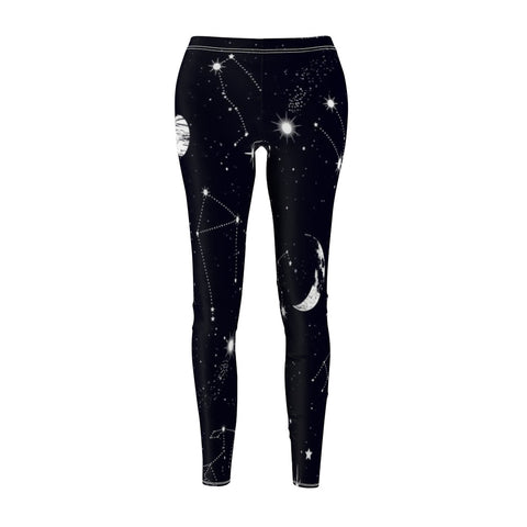 Image of Dark Galaxy Multicolored Outer Space Universe Women's Cut & Sew Casual Leggings,