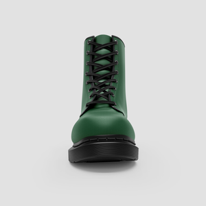 Dark Green Vegan Wo's Boots , Unique Fashion , Classic Crafted Shoes