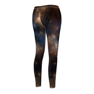 Dark Multicolored Brown Nebula Galaxy Universe Women's Cut & Sew Casual