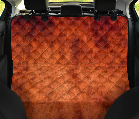 Image of Dark Orange Grunge Abstract Art Car Back Seat Pet Cover, Seat Protector, Unique