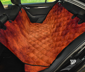 Dark Orange Grunge Abstract Art Car Back Seat Pet Cover, Seat Protector, Unique