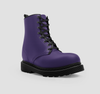 Dark Purple Vegan Wo's Boots , Handcrafted, Stylish Girls' Shoes , Unique,