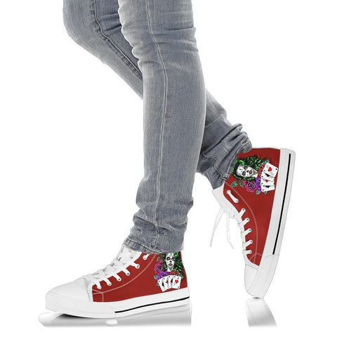 Image of Day Of The Dead Women's High,Top Canvas Sneakers, Streetwear, Hippie