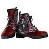 Day Of The Dead, Women's Leather Boots, Vegan Ankle Boots, Lace Up