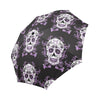 Day of the Dead Mexico Sugar Skull Purple Auto-Foldable Umbrella (Model U04)