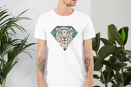 Diamond Lion Head Unisex T,Shirt, Mens, Womens, Short Sleeve Shirt, Graphic Tee,