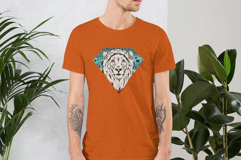 Image of Diamond Lion Head Unisex T,Shirt, Mens, Womens, Short Sleeve Shirt, Graphic Tee,