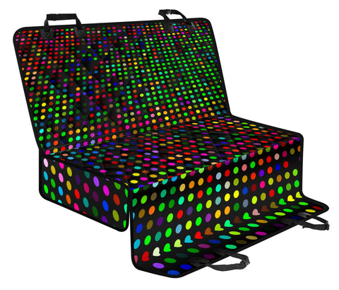 Image of Groovy Disco Music Theme Car Back Seat Covers, Pet Seat Protectors, Abstract Art