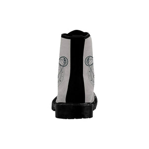 Divine Hand, All Seeing Eye, Circle Of A Phase Of The Moon Lolita Combat Boots,Hand Crafted