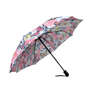 Doodle Flower Circles Ethnic Floral Auto-Foldable Umbrella (Model U04)