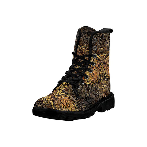 Image of Dragonfly Colorful Womens Boots Lolita Combat Boots,Hand Crafted,Multi Colored