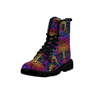 Dragonfly Gradient Womens Boots Combat Style Boots, Rain Boots,Hippie,Combat Style Boots