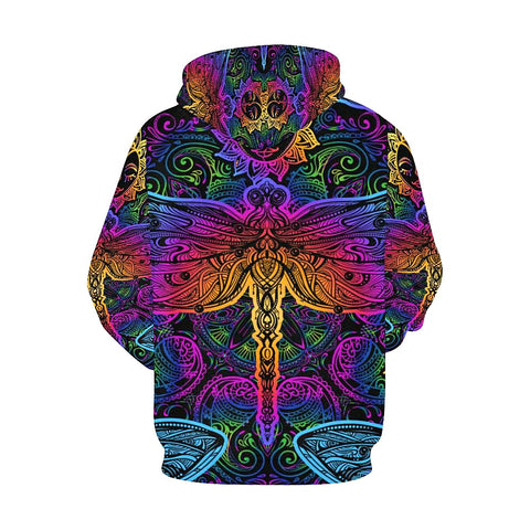 Image of Dragonfly Gradient,Colorful Feathers, Handmade,Floral Floral, Fashion Wear,Fashion Clothes,Bright Co