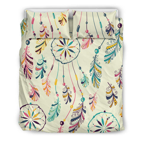 Image of Dream Catcher Feather Doona Cover, Bedding Coverlet, Printed Duvet Cover, Bedding Set, Comforter Cover, Dorm Room College, Twin Duvet Cover