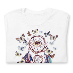 Dreamcatcher Feather Butterfly Unisex T,Shirt, Mens, Womens, Short Sleeve Shirt,