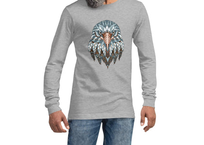 Eagle Tribal Ethnic Multicolored Unisex Long Sleeve Tee, Super Soft & Comfy Long