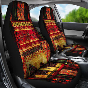 Elephant Ethnic African Car Seat Covers,Car Seat Covers Pair,Car Seat Protector,Car Accessory,Front Seat Covers,Seat Cover for Car