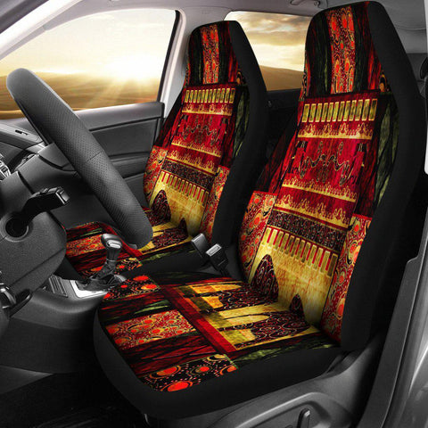 Image of Elephant Ethnic African Car Seat Covers,Car Seat Covers Pair,Car Seat Protector,Car Accessory,Front Seat Covers,Seat Cover for Car