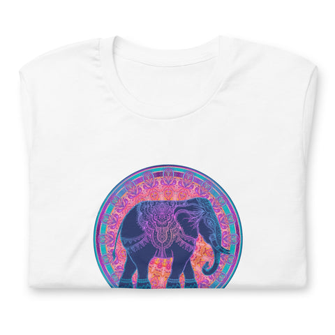 Image of Elephant Mandala Unisex T,Shirt, Mens, Womens, Short Sleeve Shirt, Graphic Tee,