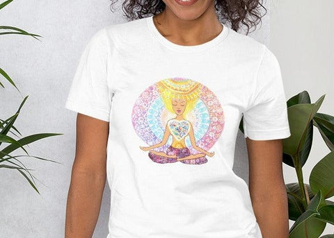 Image of Enlightened Yogi Mandala Unisex T,Shirt, Mens, Womens, Short Sleeve Shirt,