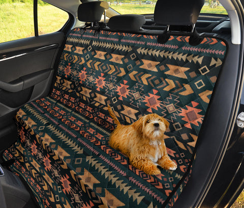 Image of Abstract Art Car Seat Cover with Bohemian Boho Chic Aztec Pattern, Ethnic Pet