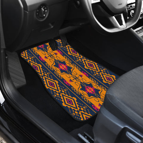 Image of Ethnic Boho Aztec Chic Bohemian Pattern Car Mats Back/Front, Floor Mats Set, Car