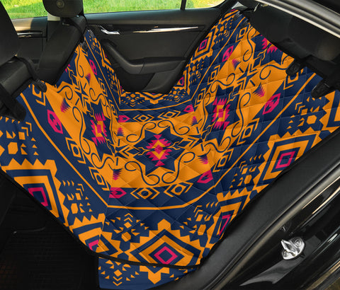 Image of Aztec Boho Chic Backseat Pet Covers, Ethnic Bohemian Abstract Art, Seat