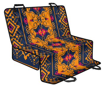 Aztec Boho Chic Backseat Pet Covers, Ethnic Bohemian Abstract Art, Seat