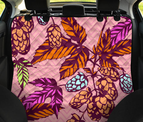 Image of Colorful Ethnic Branch Design Car Back Seat Pet Covers, Abstract Art Seat