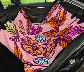 Colorful Ethnic Branch Design Car Back Seat Pet Covers, Abstract Art Seat Protectors, Unique Car Accessories