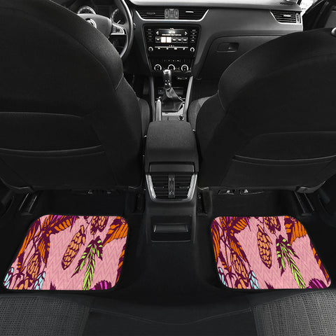 Image of Ethnic Colorful branch Car Mats Back/Front, Floor Mats Set, Car Accessories