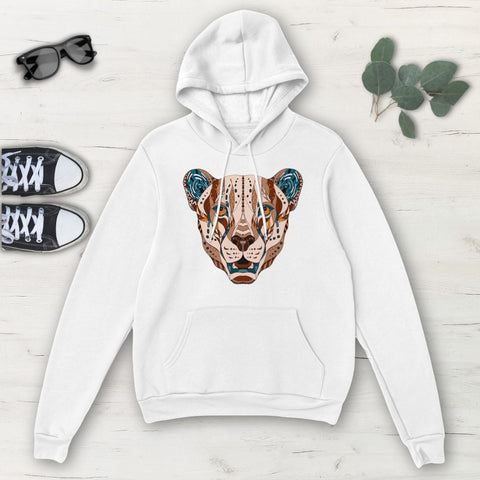 Image of Ethnic Multicolored Lioness Classic Unisex Pullover Hoodie, Mens, Womens, Hoodie