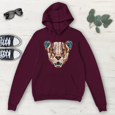 Image of Ethnic Multicolored Lioness Classic Unisex Pullover Hoodie, Mens, Womens, Hoodie