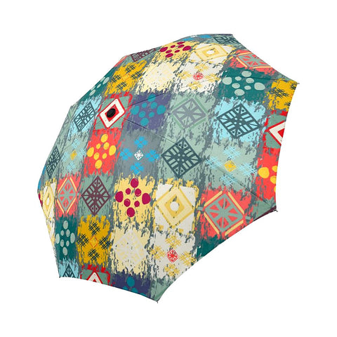 Image of Ethnic Tribal Art Boho Auto-Foldable Umbrella (Model U04)