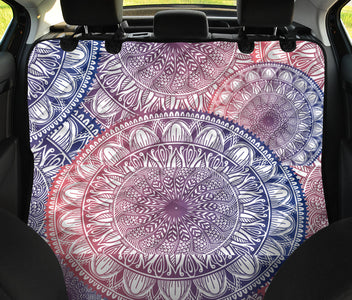 Ethnic Bohemian Mandala Backseat Pet Covers, Abstract Art Car Accessories, Seat