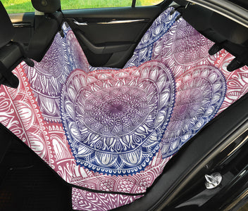 Ethnic Bohemian Mandala Backseat Pet Covers, Abstract Art Car Accessories, Seat Protectors with Unique Patterns