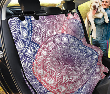 Ethnic Bohemian Mandala Backseat Pet Covers, Abstract Art Car Accessories, Seat Protectors with Unique Patterns