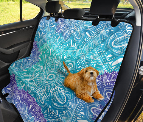 Image of Ethnic Mandala Pattern Car Back Seat Pet Covers, Bohemian Style Seat Protectors,