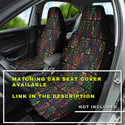 Image of Colorful African Ethnic Aztec boho pattern Car Mats Back/Front, Floor Mats Set, Car Accessories