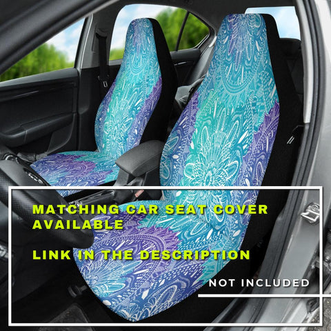 Image of Ethnic Mandala Pattern Car Back Seat Pet Covers, Bohemian Style Seat Protectors,