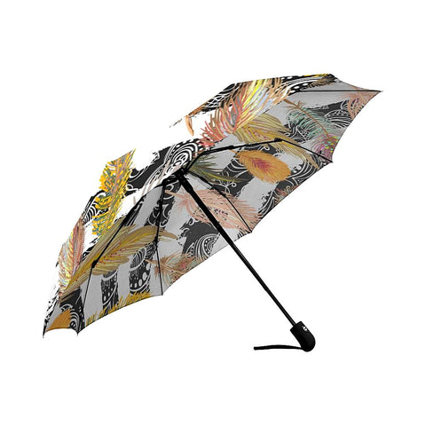 Image of Feather Seamless Pattern Auto-Foldable Umbrella (Model U04)