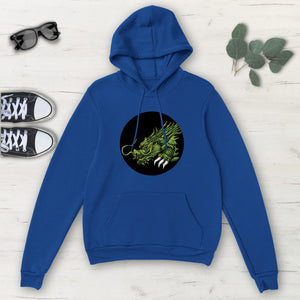 Fierce Green Dragon Multicolored Classic Unisex Pullover Hoodie, Mens, Womens,