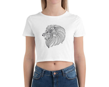 Fierce Lion Women’S Crop Tee, Fashion Style Cute crop top, casual outfit, Crop