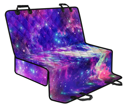 Image of Star Nebula Themed Car Backseat Pet Covers, Space Inspired Seat Protectors,