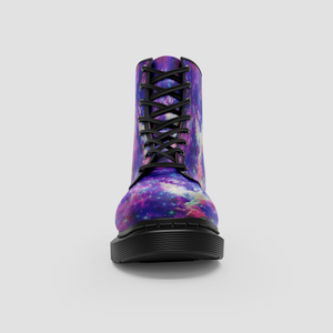 Cosmic Flaming Star Nebula Boots , Vegan , Unique Fashion For Ladies ,