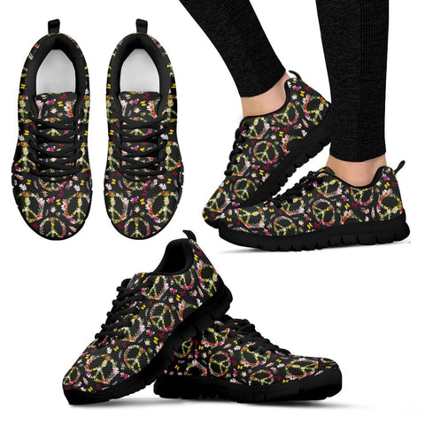 Image of Floral Peace Multicolored Low Top Shoes, Womens, Shoes Casual Shoes, Kids Shoes, Shoes,Running Mens, Top Shoes,Running Shoes,Training Shoes