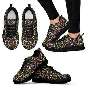 Floral Peace Multicolored Low Top Shoes, Womens, Shoes Casual Shoes, Kids Shoes, Shoes,Running Mens, Top Shoes,Running Shoes,Training Shoes